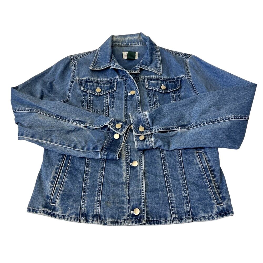 Lauren Jeans Co Women's S Jean Jacket size S Blue Jean Button-Up Pockets Denim
